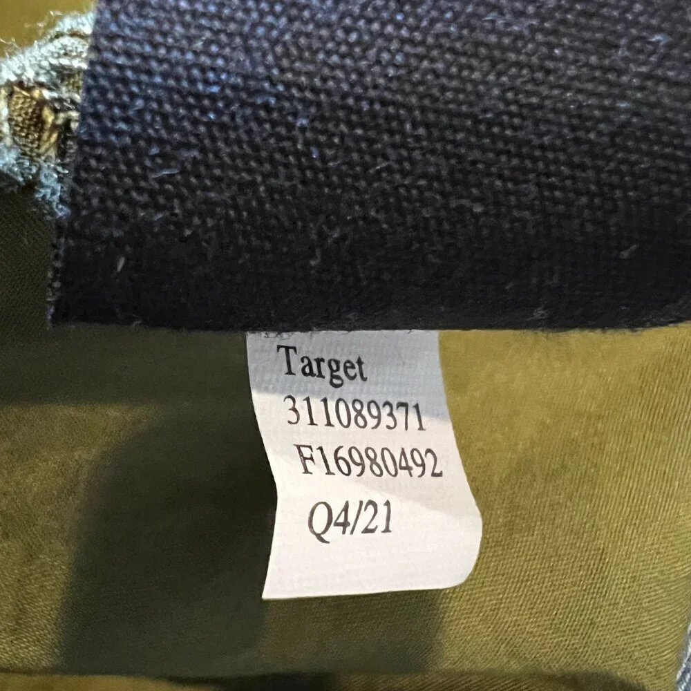Who What Wear Olive Green‎ Puff Short Sleeve Cut Out Midi Dress Size Small